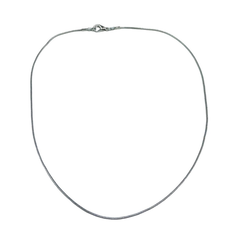 18” Snake Chain Necklace Silver Plated - Picture 2 of 7